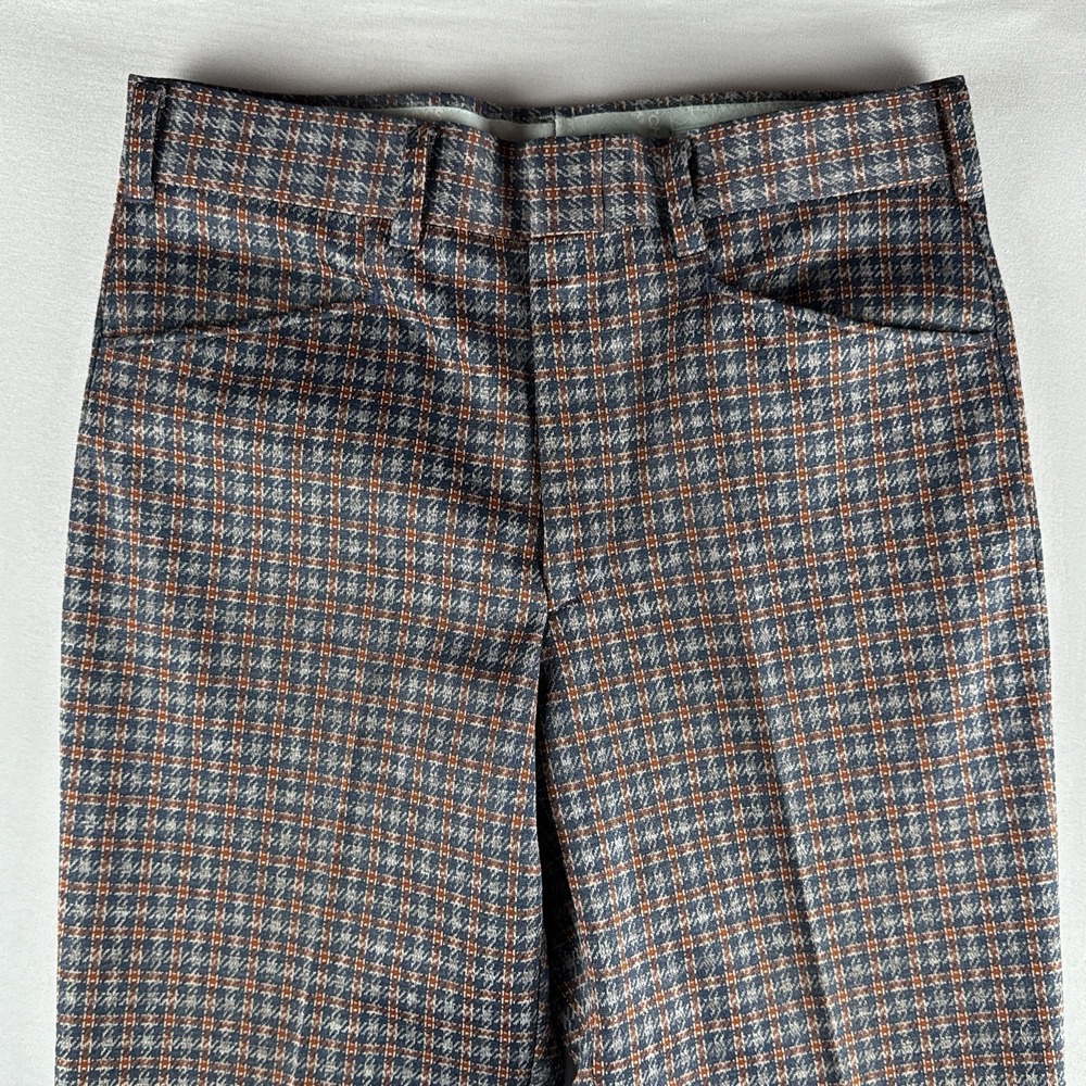 Vintage 70s Kings Road Sears Houndstooth Double Knit Pants